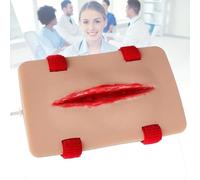 Trauma Simulation Wound Practice Model for Realistic First Aid Training, Bleed Control Suturing Exercises, Silicone Material