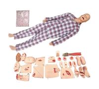 Trauma Training Manikin, 170cm Patient Care Model for Nursing Skills | Interchangeable Wound Modules, Burn & Fracture Care, Dressing, Haemostasis, Catheterisation, Medical Education