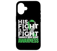 Traumatic Brain Injury Awareness TBI Awareness Green apparel Case for iPhone 16