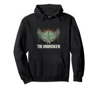 Traumatic Brain Injury Awareness | TBI Survivor Unbroken Pullover Hoodie
