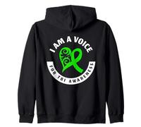 Traumatic Brain Injury Green Band Language Support Zip Hoodie