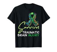 Traumatic Brain Injury Survivor Green Ribbon TBI Awareness T-Shirt