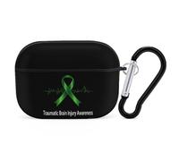 Traumatic Brain Injury Survivor Heartbeat Bluetooth Earphone Case Compatible with Airpods Pro Hard Protective Case with Keychain