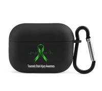 Traumatic Brain Injury Survivor Heartbeat Protective Case Cover Compatible with Airpods Pro Cute Earbuds Case Bluetooth Headset Cover