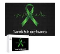 Traumatic Brain Injury Survivor Heartbeat Puzzles for Adults 1000 PCS Wooden Jigsaw Puzzle Funny Puzzle for Home Wall Decor