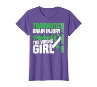 Traumatic Brain Injury TBI Awareness Survivor Girls Women T-Shirt