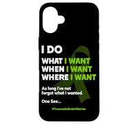 Traumatic Brain Injury Warrior Funny TBI Case for iPhone 16 Plus
