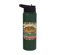 Traumatized by My Dad's Absence and My Mom's Presence Groovy Stainless Steel Insulated Water Bottle