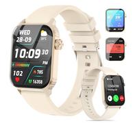 TRAUSI Smart Watches for Women Men, 1.83 inches HD Smartwatch with 120 Sports Modes, Heart Rate/Sleep Monitor, IP67 Waterproof, Bluetooth Call & Music Control for iPhone/Android (Rose gold)