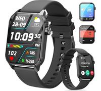 TRAUSI Smart Watches for Women Men, 1.83 inches HD Smartwatch with 120 Sports Modes, Heart Rate/Sleep Monitor, IP67 Waterproof, Bluetooth Call & Music Control for iPhone/Android (Black)