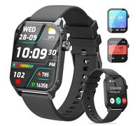 TRAUSI Smart Watches for Women Men, 1.83 inches HD Smartwatch with 120 Sports Modes, Heart Rate/Sleep Monitor, IP67 Waterproof, Bluetooth Call & Music Control for iPhone/Android (Black)
