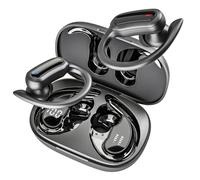 TRAUSI Wireless Earbuds, Bluetooth 5.4 Headphones, True Wireless Stereo Earphones with IPX7 Waterproof, Noise Cancelling Mic, Fast Charging and Comfort Fit Ear Buds for Sports/Workouts - Black