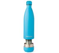 Travah Travel Water Bottle Stainless Steel with Storage for Cash, Keys, Valuables Insulated Bottle for Men and Women Hot and Cold Water Bottle Leak-Proof (Light Blue)