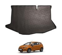 Travall CargoMat Boot Liner Compatible with Ford Fiesta Hatchback (2008-2017) ST (2008-2017) Premium Tailored to Fit Car Floor Boot Mat Waterproof Black Rubber Dog Friendly Car Specific Boot Protector