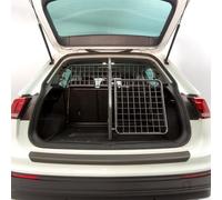 Travall Dog Guard Divider & Tailgate Bundle Compatible with Jeep Compass SUV (2016-2020) 50/50 Vehicle Specific Boot Guard Luggage Barrier Powder Coated Steel Pet Gate