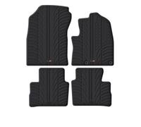 Travall Nissan Qashqai (2021+) Rubber Car Mats Waterproof Raised Edge Tailored Fit Heavy-Duty Accessories With Clips Easy Clean