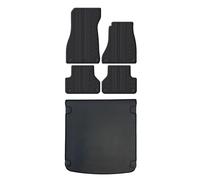 Travall Rubber Boot Mats & Car Mats Bundle compatible with Audi A4/S4 Avant (2015-Current) Heavy Duty Floor Mats Moulded Premium Mats Easy Clean Black with Clips - Anti Slip All-Weather Protection