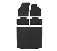 Travall Rubber Boot Mats & Car Mats Bundle compatible with Landrover Freelander (2006-2014) Heavy Duty Floor Mats Moulded Premium Mats Easy Clean Black with Clips - Anti Slip All-Weather Protection