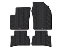 TRAVALL Rubber Car Floor Mats compatible with Mazda CX-60 (2022-) Heavy Duty Floor Mats Moulded Premium Mats Easy Clean Black with Clips - Anti Slip All-Weather Protection