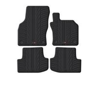 TRAVALL Rubber Car Mats (set of 4) compatible with AUDI A3 / S3 / RS3 SPORTBACK (2020-Current) Heavy Duty Floor Mats Moulded Premium Mats Easy Clean Black with Clips - Anti Slip All-Weather Protection
