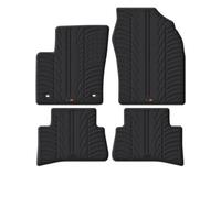 TRAVALL Rubber Car Floor Mats compatible with Mazda CX-60 (2022-) Heavy Duty Floor Mats Moulded Premium Mats Easy Clean Black with Clips - Anti Slip All-Weather Protection