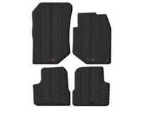 TRAVALL Rubber Car Mats (set of 4) compatible with Peugeot 208 (2019-Current) Heavy Duty Floor Mats Moulded Premium Mats Easy Clean Black with Clips - Anti Slip All-Weather Protection