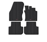 TRAVALL Rubber Car Mats for VW Tiguan (2016-2024) Car Floor Mats Hard-Wearing Heavy Duty Moulded Premium Mats Easy Clean Black with Clips - Anti Slip All-Weather Mud Sand Water Protection