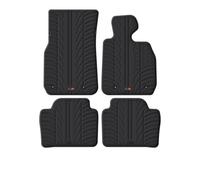 TRAVALL Rubber Car Mats (set of 4) compatible with BMW 3 Series (2012-2019) Heavy Duty Floor Mats Moulded Premium Mats Easy Clean Black with Clips - Anti Slip All-Weather Protection