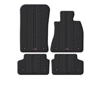 TRAVALL Rubber Car Mats (set of 4) compatible with BMW 5 series Saloon Touring (2017-2023) Heavy Duty Floor Mats Moulded Premium Mats Easy Clean Black with Clips - Anti Slip All-Weather Protection