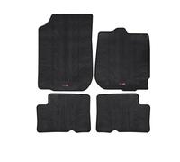 TRAVALL Rubber Car Mats (set of 4) compatible with Dacia Duster (2009-2018) Heavy Duty Floor Mats Moulded Premium Mats Easy Clean Black with Clips - Anti Slip All-Weather Protection