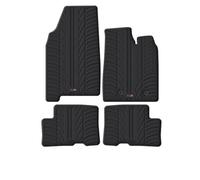 TRAVALL Rubber Car Mats (set of 4) compatible with Dacia Duster (2018-Current) Heavy Duty Floor Mats Moulded Premium Mats Easy Clean Black with Clips - Anti Slip All-Weather Protection