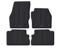 TRAVALL Rubber Car Mats (set of 4) compatible with Ford Kuga (2013-2019) Heavy Duty Floor Mats Moulded Premium Mats Easy Clean Black with Clips - Anti Slip All-Weather Protection