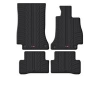 TRAVALL Rubber Car Mats (set of 4) compatible with Mercedes-Benz C Estate S205 (2014-2021) Heavy Duty Floor Mats Moulded Premium Mats Easy Clean Black with Clips - Anti Slip All-Weather Protection