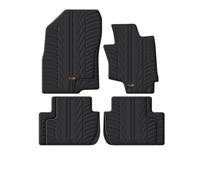 TRAVALL Rubber Car Mats (set of 4) compatible with Mitsubishi Outlander PHEV (2014-2021) Heavy Duty Floor Mats Moulded Premium Mats Easy Clean Black with Clips - Anti Slip All-Weather Protection