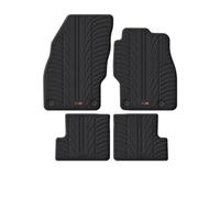 TRAVALL Rubber Car Mats (set of 4) compatible with Vauxhall Adam (2012-2019) Heavy Duty Floor Mats Moulded Premium Mats Easy Clean Black with Clips - Anti Slip All-Weather Protection