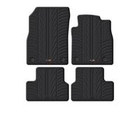 TRAVALL Rubber Car Mats (set of 4) compatible with Vauxhall Astra (2009-2015) Heavy Duty Floor Mats Moulded Premium Mats Easy Clean Black with Clips - Anti Slip All-Weather Protection