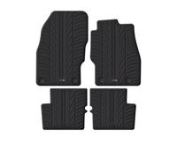 TRAVALL Rubber Car Mats (set of 4) compatible with Vauxhall Corsa (2014-2019) Heavy Duty Floor Mats Moulded Premium Mats Easy Clean Black with Clips - Anti Slip All-Weather Protection
