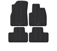 TRAVALL Rubber Car Mats (set of 4) compatible with Volvo XC40 (2017-Current) Heavy Duty Floor Mats Moulded Premium Mats Easy Clean Black with Clips - Anti Slip All-Weather Protection