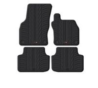 Travall Skoda Octavia (2012-2020) Rubber Car Mats Waterproof Raised Edge Tailored Fit Heavy-Duty Accessories With Clips Easy Clean