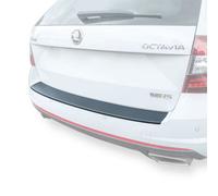 Travall Skoda Octavia (2017-2020) Bumper Protector Car Boot Scuffs Scratches Protection Tailored Fit Smooth Plastic