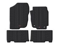 Travall Toyota Rav4 (2013-2015) Rubber Car Mats Waterproof Raised Edge Tailored Fit Heavy-Duty Accessories With Clips Easy Clean