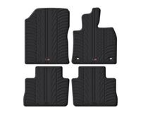Travall Toyota Rav4 (2018+) Rubber Car Mats Waterproof Raised Edge Tailored Heavy-Duty Accessories With Clips Easy Clean Anti-Slip