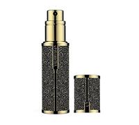 Travalo Couture Perfume Atomizer That’s Opulence and fashionable For Unisex (TSA Approved Atomizer/Leak-Proof Travel Perfume Bottle/Glass-free and aircraft approved/Dorado), Black, 4.8178 gram