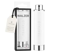 Travalo Walzer Refillable Perfume Atomizer - Pocket-Size, Leak-Proof, Glass-Free Spray Bottle Safe for Air Travel - Mini Perfume Bottle with White Leather Cover