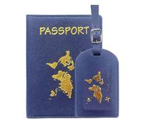 Travel Accessories Fashionable Earth PU Leather Bag Book Storage DIY Craft Toy for Men Women (Dark Blue, One Size)