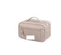 Travel Accessories Wash Bag Travel Cosmetic Bag Wide Mouth Portable Cosmetic Bag Storage Bag Toiletry Bag Beauty Storage Bag(Khaki)