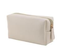 Travel Accessories Wash Bag Travel Leather Cosmetic Bag Portable Small Cosmetic Storage Bag Cosmetic Bag with Zipper Beauty Storage Bag(Beige,27cm)