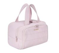 Travel Accessories Wash Bag Travel Toiletry Bag Lightweight Travel Bag Fluffy Cosmetic Makeup Bag Storage Bag with Handle Beauty Storage Bag(Pink)