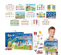 Travel Activity Book | Early Learning Toy - Educational Sticker Book | for Kids Boys Home Preschool Kindergarten Car Airplane Travel