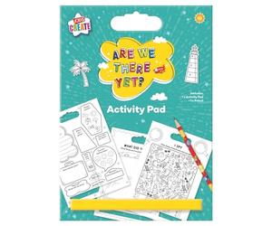 Travel Activity Pad for Kids A4 Puzzle Book with Pencil - are We There Yet Children’s Games Mazes Word Search Dot to Dot I Spy Travel Bingo - Car Journey Entertainment Holiday Activity Book